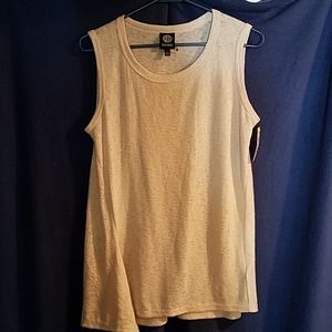 Cream Sleeveless Top, Tank, Cami